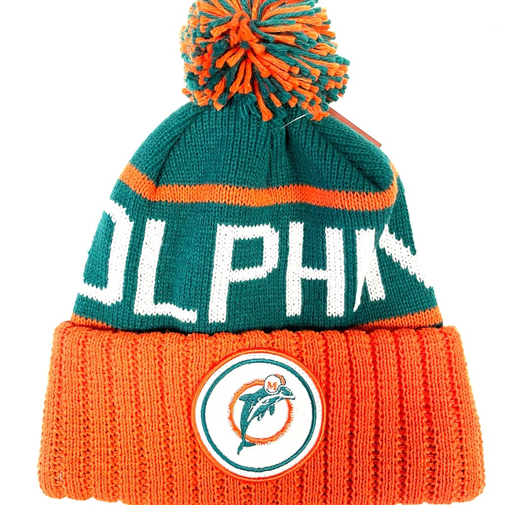 Mitchell & Ness NFL Miami Dolphins Pom Beanie